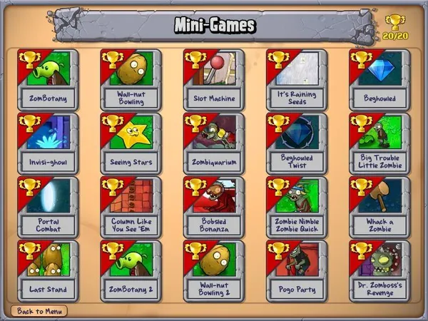 game mini - Plants vs. Zombies